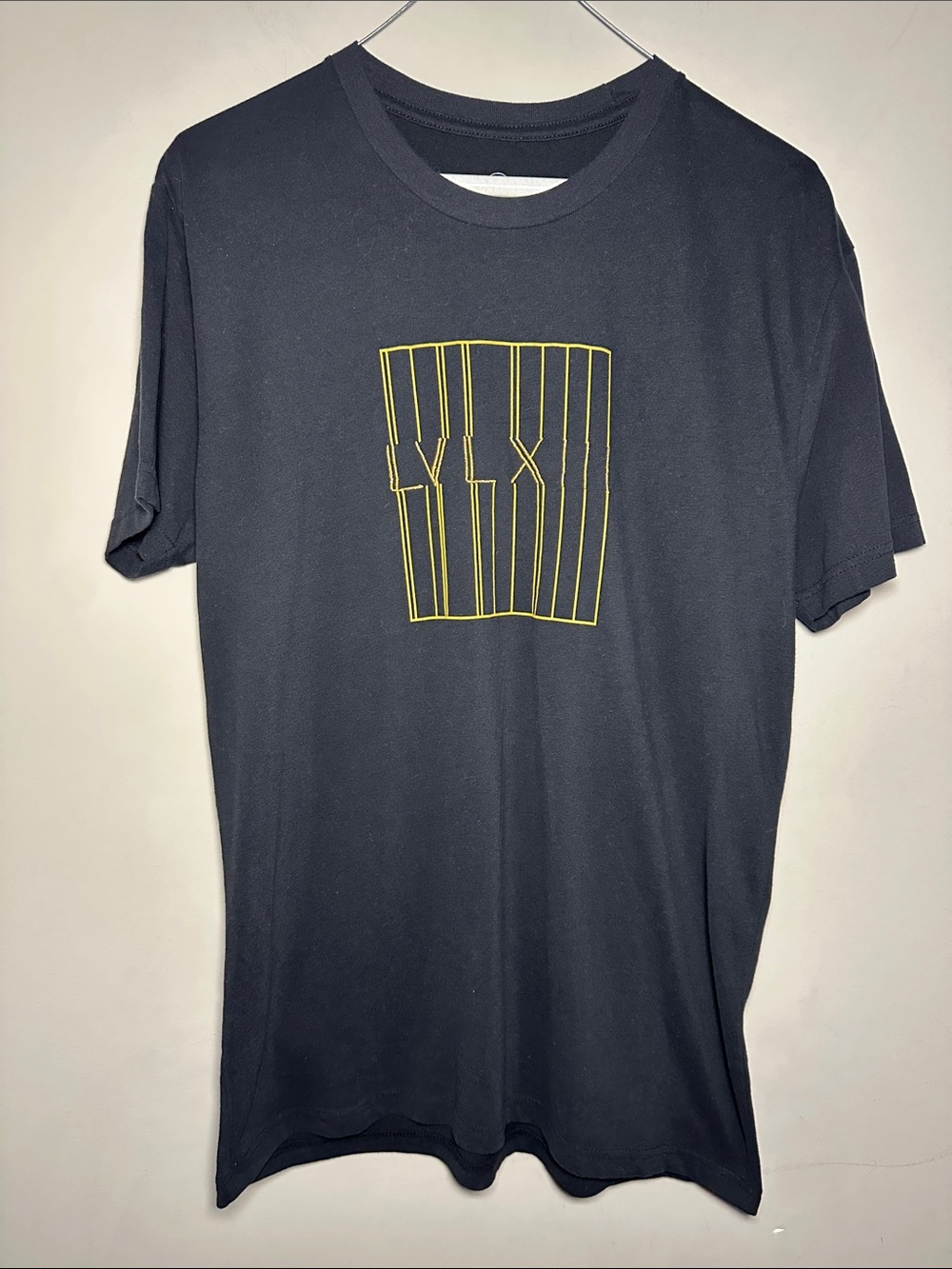LVLXIII Men's Black Graphic T-Shirt with Gold
